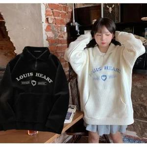 주니어 반 하이넥 오버핏 맨투맨 데일리 아동 긴팔티 초등학생 입학선물 기모 남아 여아 키즈