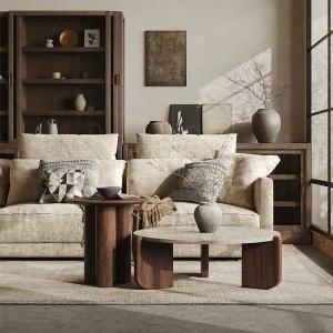 대리석테이블 거실 탁자 좌탁 티테이블 원형 좌식 다이닝