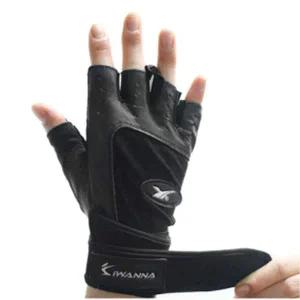 [셀러에이드]아이워너 가죽 헬스 장갑 이중밴드 블랙 L 1P 반오픈