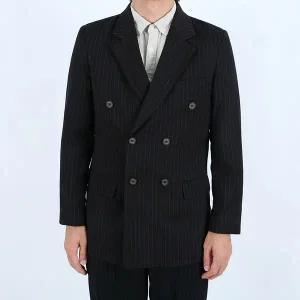 롤프 남성 남자 스트라이프 줄무늬 더블 정장 자켓 수트 마이 양복 상의 봄 가을