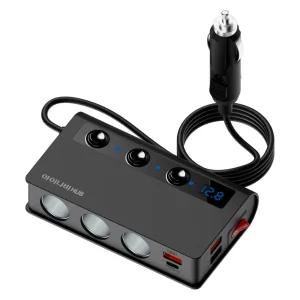 아이나비 ISC-MHP01 차량용 7in1 150W 멀티소켓 시거잭 충전기 QC3.0 시거잭X3 동시출력 LED 개별전원