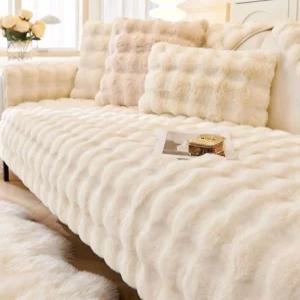 BUPA 3인용쇼파커버 패드 덮개 마우치 극세사 겨울용 토끼털 토퍼