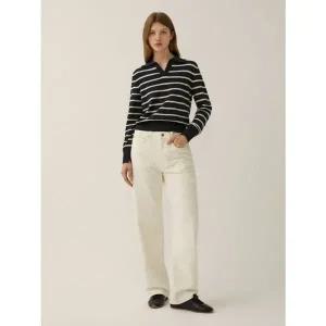 [리스트][가을] 캐주얼 카라 스트라이프 긴팔니트[35486436]