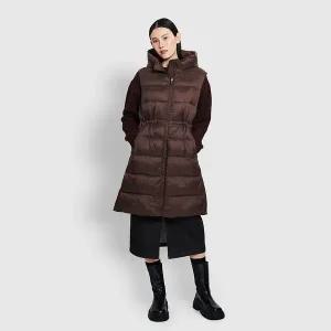 [JAJU](강남점)25F/W 여 미디엄 후드 롱 베스트 J105401011