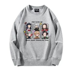 귀멸의칼날 무한성 캐릭터 맨투맨 가을 간절기 애니 굿즈 긴팔 (기모x/기모o 선택)