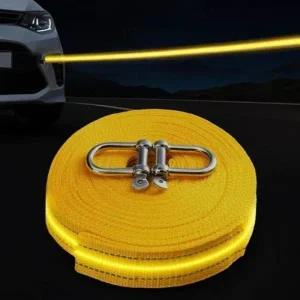 자동차 형광 견인 로프 5M 5톤 U버클 트레일러 스트랩 경인 견인줄 다용도 차량