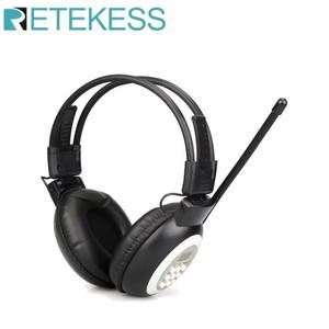 RETEKESS TR101 FM 헤드폰 라디오 수신기 회의 동시 통역을 무선 헤드셋 이어폰