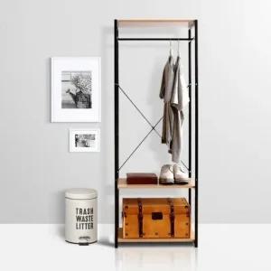 행거 벽걸이 옷장 원목 옷걸이 튼튼한수납 수납장철제 선반형헹거 시스템정리