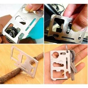 LW 생존 카드공구 만능 툴킷 생존도구 캠핑 등산 통조림 병따개 드라이버 톱 렌치