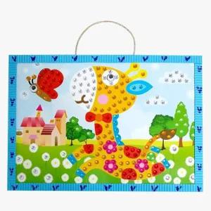 [콩심팥심]만들기대장 보석 비즈 스티커 액자-기린 만들기