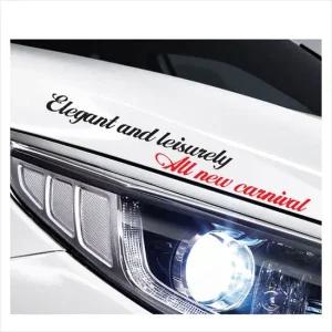 D24 올뉴카니발호환 흘림체 슬로건 로고 데칼스티커 활용도높은 편리한 튜닝스티커 꾸미기