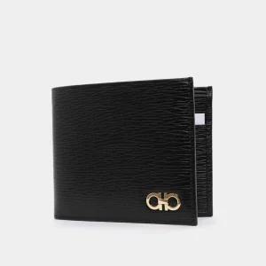 페레가모 25FW 더블 간치니 금장로고 남성 반지갑 66 A063 0685950