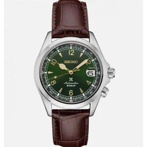 Grand Seiko 세이코 [세금포함] [정품] NEW PROSPEX SPB121 ALPINIST 그린 다이얼 W 가죽 스트랩 자동 시계