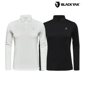 블랙야크 여성 베이직 기모 폴로티 얇은 기모 기본형 카라 긴팔티 1BYTSF4020