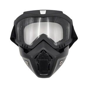 SHMZK 오토바이 헬멧 고글, 김서림 방지 고글 얼굴 보호 마스크, 남성용 레이싱 고글(투명)