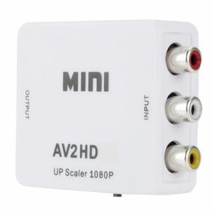AV to HDMI 호환 컨버터 HD 1080P RCA 컴포지트 CVBS 비디오 오디오 어댑터 PS2/3 DVD TV USB 케이블 포함
