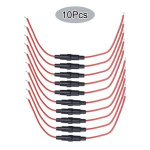유리 튜브 퓨즈 거치대 와이어링 보호 전기 장비  하이 퀄리티 인라인 나사   20AWG  250V