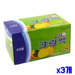 ksr  SM)뽑아쓰는 비닐봉투 크린백 17x25cm 300매 x3개 위생롤백 위생백 크린롤백 일회용비닐팩