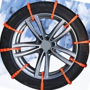 바퀴 접지력 강화 스노우체인 일회용 10개 눈길 안전 체인 주황색 긴급 응급용