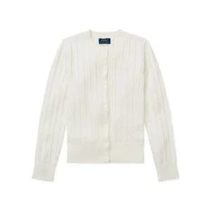폴로 랄프로렌 케이블 니트 걸즈 가디건 웜화이트