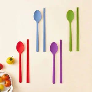 [NS홈쇼핑](국내생산)하우스웨어 실리콘 성인 숟가락 젓가락 한식 1인조 (택1)..