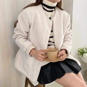 여성 뽀글이 양털 집업 자켓 11JK0085 빅사이즈 루즈핏 오버핏 가을 겨울