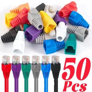 호환 503010PCS RJ45 이더넷 케이블 전선가리개 커넥터 플 커버 Cat5 Cat6 네트워크 케이블 전선가리개 스