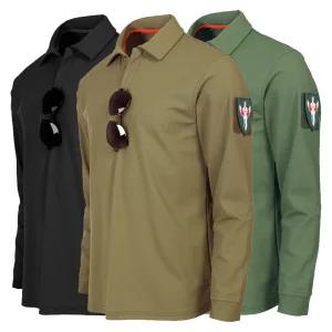 밀리터리 카라긴팔티 3종 패치부착 넥카라 냉장고티 전술 컴뱃 택티컬 군인 작업 등산