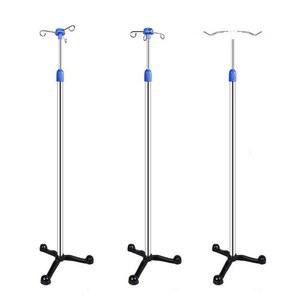 링겔대 이동식 링거폴대 수액걸이 거치대 가정용 후크4개 환자용 의원 손잡이 파랑 병원폴대