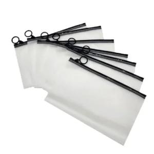 반투명 블랙 링 지퍼백 23cmx14cm 지퍼백 여행용지퍼백 미니지퍼백