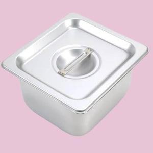 [2개] 6분의1 일반 스텐바트 뚜껑 업소용바트 사각 스텐통 S-17 스테인리스 주방 스테인레스 사각밧드