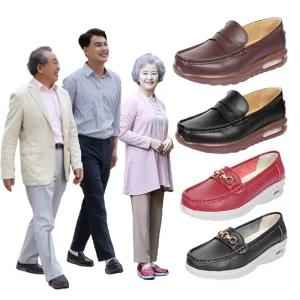 백세건강 에어볼 컴포트화 편한 신 천연 소가죽 부모님 효도신발