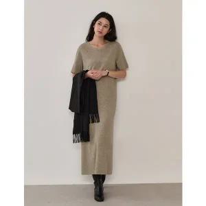 [공구우먼] [제작] 유즈 울 니트 반팔 원피스 84231 빅사이즈 여성의류