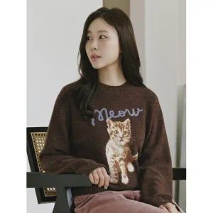 매장정품 TOPTEN 탑텐 여성) 램스울 블렌드 레터링 스웨터_MSF4ER2924 MSF4ER2924 674828