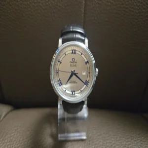 맹자엄마/오메가/드빌/남성용/가죽워치/새제품/사파이어글라스/904L