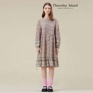[Thursday Island] 보더패턴 믹스 원피스(T238MOP236W)
