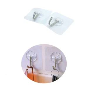 강력접착 부착형후크행거고리 주방가위집게보관 투명형걸이용품