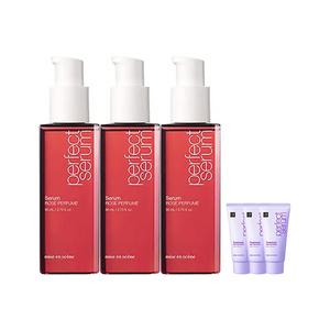 미쟝센 퍼펙트 세럼 로즈퍼퓸 80ml, 3개+증정(매직스트레이트 트리트먼트 31ml, 3개)