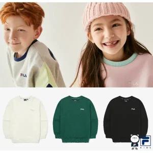 [롯데백화점]휠라 키즈 베이직 리니어 맨투맨 FK2POH1001X