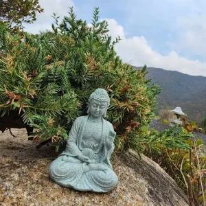 돌 석가모니 상 미니어처 부처님 장식 기도 불상 골동품 부처님 풍수 부처님오신날