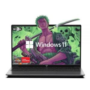 KAIGERR 노트북 컴퓨터 AMD Ryzen 7 5700U(8C/16T 4.3GHz) 16GB RAM 512GB NVMe SSD 15.6인치 IPS 윈도우 W