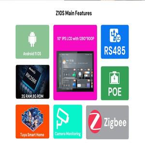 컨트롤러인터콤 시스템 도어폰 모니터 POE 지원을 갖춘 Zigbee 게이트웨이 풀 하우스 제어 기능을 10인치 T