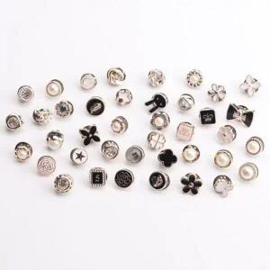 [골드스마일]방지 인기 오픈 단추 브로치 감성 옷고정 매너 10P 뱃