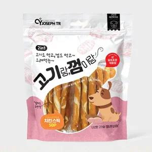 [골드스마일]고기랑껌이랑 치킨스틱 50P 강아지 대용량 간식 껌