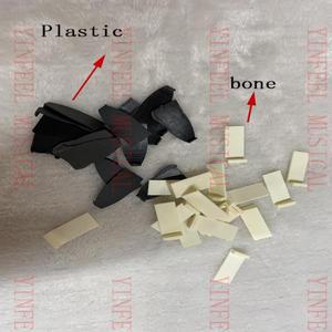 바이올린 보우 팁 비올라 첼로 베이스 본 화이트 블랙 플라스틱 15세트 30개