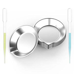 DIY 아트 크래프트, 에어브러시 모델 페인트, 수채화 작은 원형 혼합 팔레트 페인트 트레이, 안료 컵을 위한 DIYESMART 12Pcs 스테인리스 스틸 트레이 및 8Pcs 3ml 아이드롭 수트