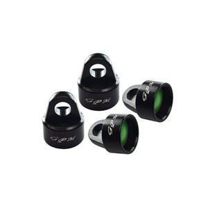 트랙사스 1/8 4WD 슬레지 몬스터 트럭 95076-4 - 4Pc 세트 블랙용 GPM 옵션 및 오리지널 충격 흡수기용 알루미늄 6061-T6 댐퍼 탑