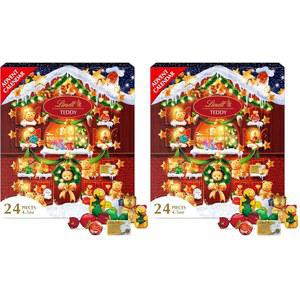 린트 홀리데이 테디 베어 초콜릿 캔디 어드벤트 캘린더, 4.5온스(2팩)