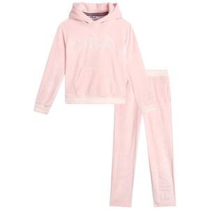 필라 걸스 트레이닝복 세트 - 여아용 소프트 매칭 벨루어 풀오버 스웨트셔츠와 조거 팬츠 2피스(사이즈: 5-6X)