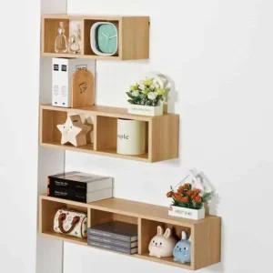 [라일리생활건강] Rly 우드선반 사각선반 사각 440 무지주 벽선반